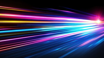 Colorful Light Trails with Abstract Motion Background Design Effects