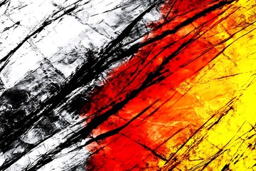 Abstract artwork displays textured patterns of vibrant colors and lines