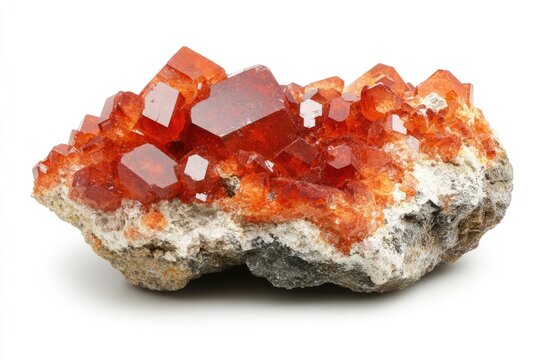 Vanadinite Crystal: Phosphate Mineral Stone from Mibladen, Morocco