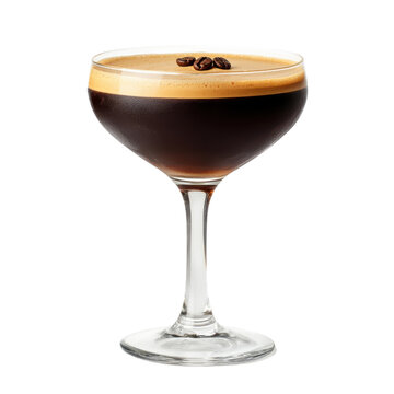 A beautifully crafted espresso martini served in a stylish glass.