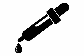 dropper icon line art silhouette vector illustration
