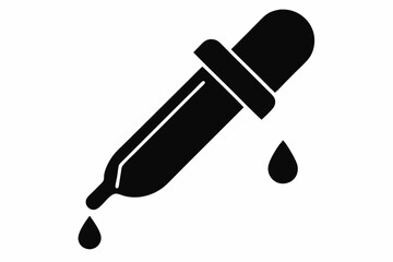 dropper icon line art silhouette vector illustration