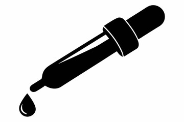 dropper icon line art silhouette vector illustration