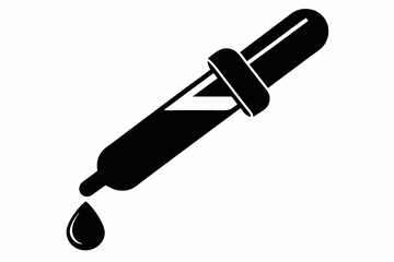 dropper icon line art silhouette vector illustration