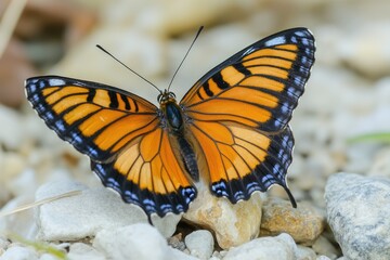 Obraz premium Viceroy Butterfly: A Beautiful Representation of Wild and Free Invertebrate Nature