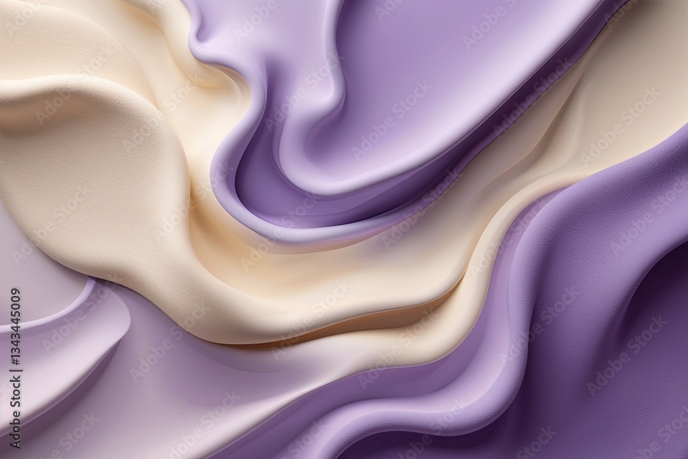 Poster soothing cream and violet gradient background with smooth texture for relaxation