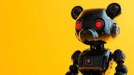 TechWorkspaces Black Robot Overview Eyes Futuristic