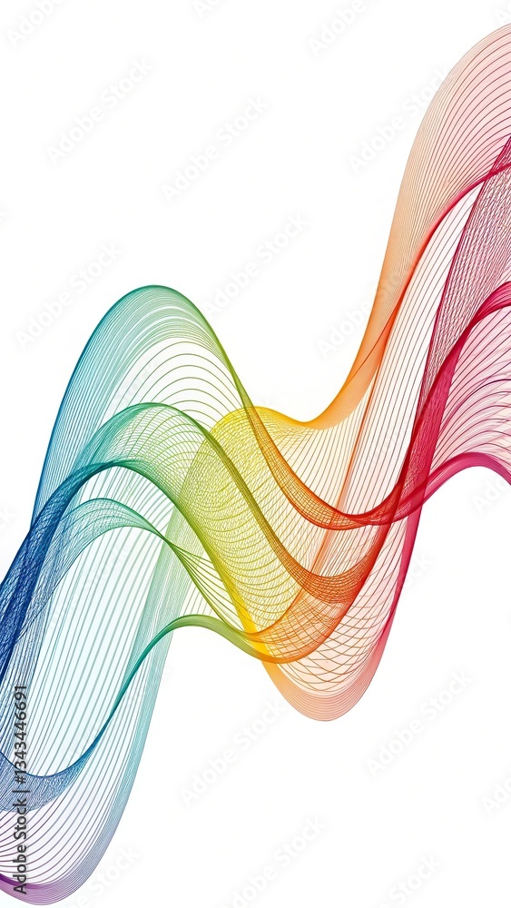 Poster free photo digital wave with many dots and particles. abstract dynamic wave background. technology