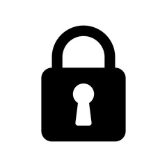 padlock icon on white background. locked and unlocked silhouette. password security symbol vector illustration