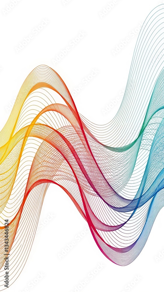 Poster free photo digital wave with many dots and particles. abstract dynamic wave background. technology