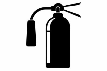 fire extinguisher icon line art silhouette vector illustration