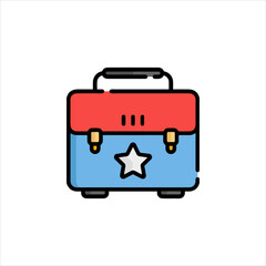 suitcase icon vector illustration