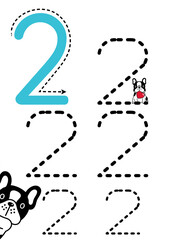 vector illustration of a set of numbers