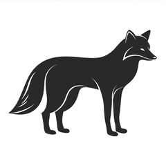 fox silhouette vector illustration