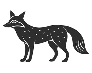 fox silhouette vector illustration