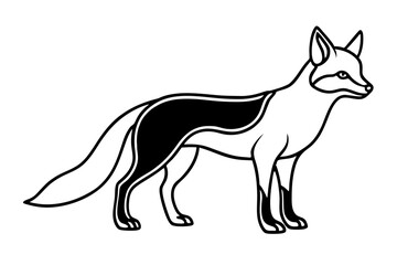fox silhouette vector illustration