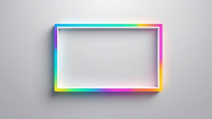 Bright frame with multicolor edges, symbolizing modern design and diversity