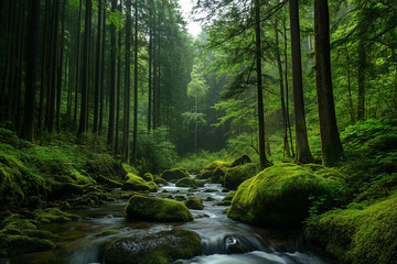 Obraz premium The perfect balance of flora and fauna in a natural paradise