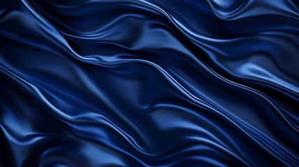 Obraz premium Vibrant Navy Blue Silken Waves Background for Creative Projects