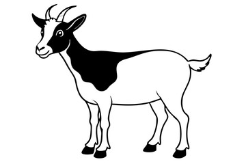 goat line art silhouette vector illustration