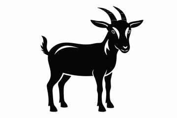 goat line art silhouette vector illustration