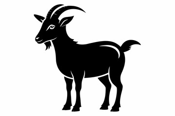 Obraz premium goat line art silhouette vector illustration