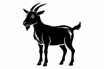 goat line art silhouette vector illustration