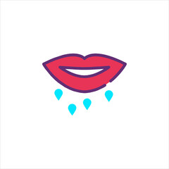 vector illustration of lips