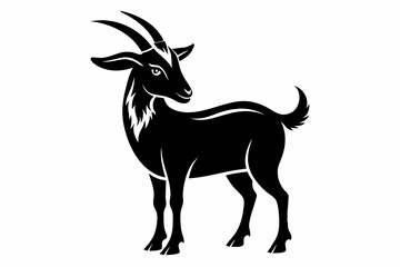 goat line art silhouette vector illustration