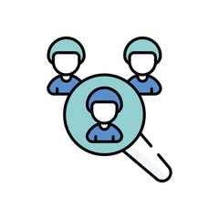 Recruitment vector icon stock illustration 