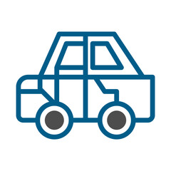 Modern Car Minimalist Line Art Illustration Icon