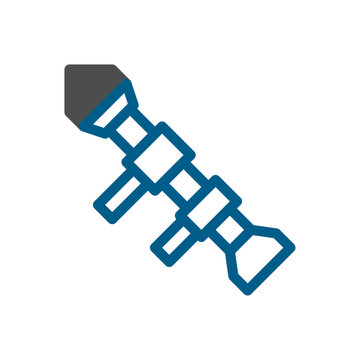 blue rocket launcher icon clip art preview