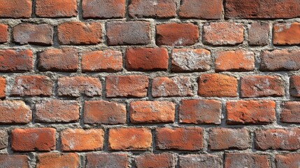 Obraz premium A close up view of a detailed brick wall background