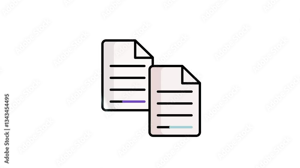 Poster file transfer animated icon. suitable for user interface, provide visual feedback and more. alpha ch