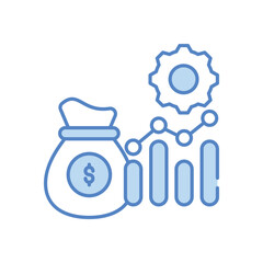 Cost vector icon stock illustration