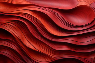 Abstract wooden background with a wavy texture and reliefs. Image created with AI