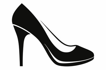 Obraz premium high heel line art silhouette vector illustration