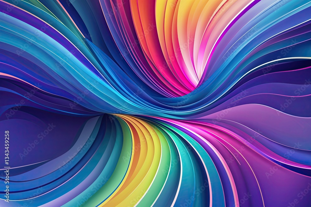 Poster modern abstract gradient background with dynamic wave lines