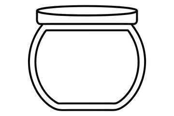 jar icon line art silhouette vector illustration