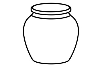 jar icon line art silhouette vector illustration