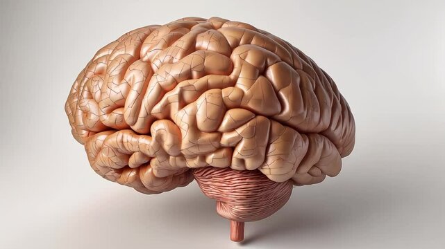 human brain organ 3d render model ai generated video concept