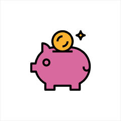 pink piggy bank