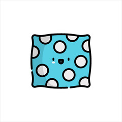 blue cheese on white background