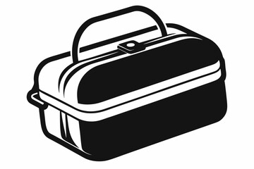 lunchbox line art silhouette vector illustration