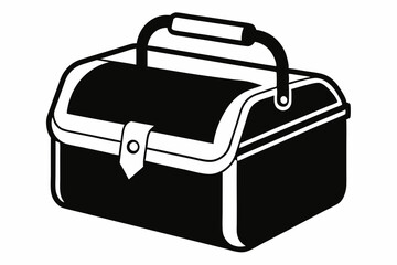 lunchbox line art silhouette vector illustration