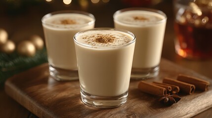A rich, creamy Christmas cocktail crafted with brandy, cream, and a hint of nutmeg, a festive delight for the holiday season.