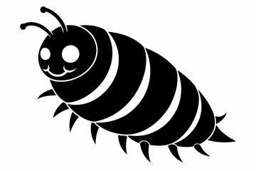 maggot line art silhouette vector illustration