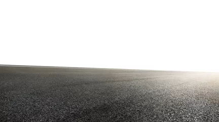 Fototapeten Grau Empty asphalt road surface on white background with light effect  © jamesteohart