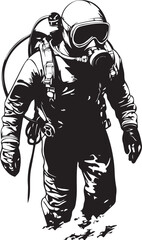 vector illustration of a diver