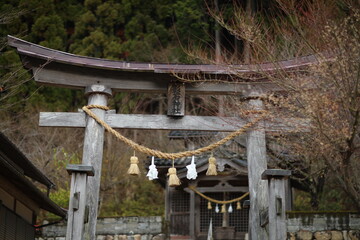 Religious architecture shrines and torii in Honshu, Japan